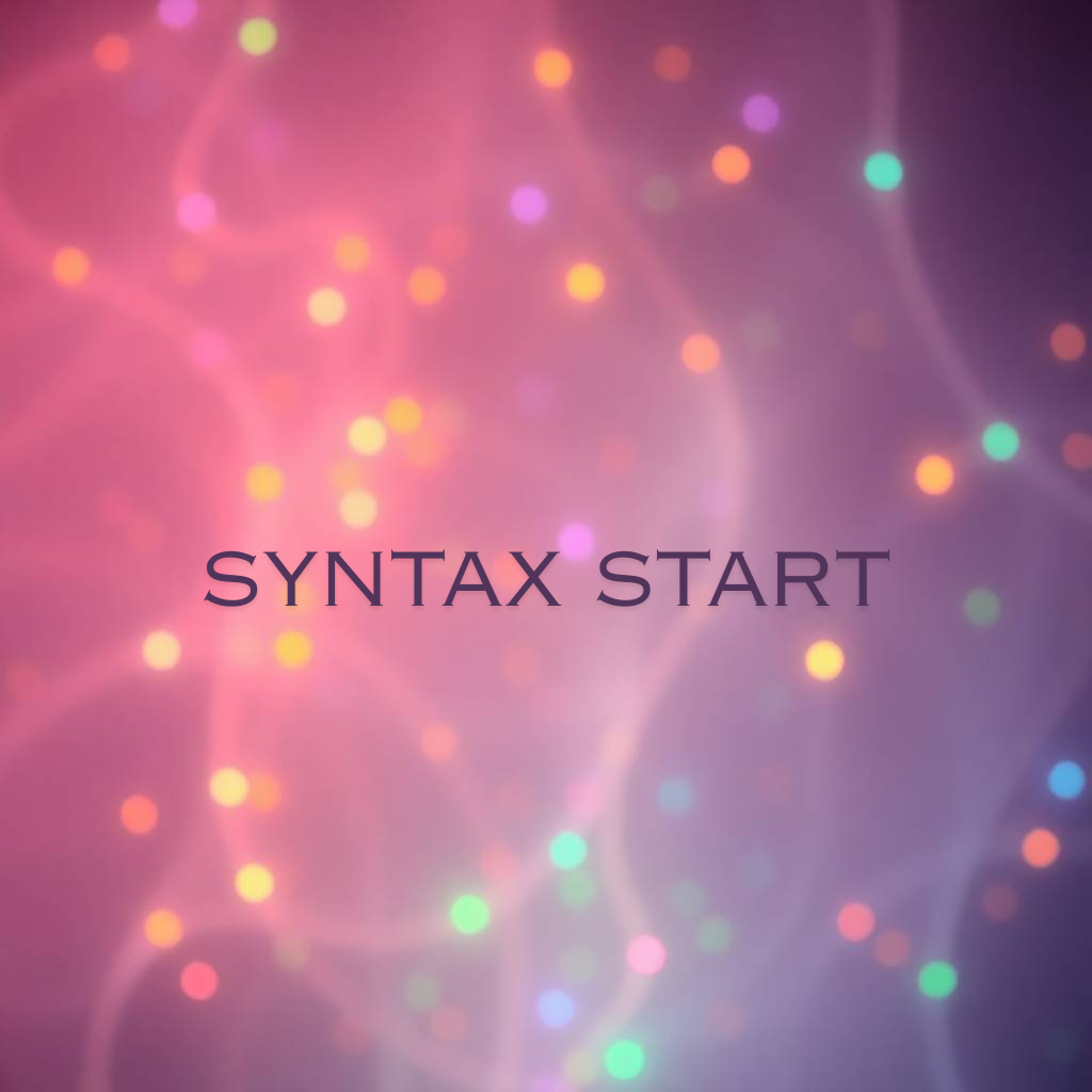 Syntax Start